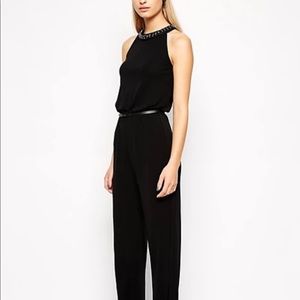 Mango cute black open back jumpsuit